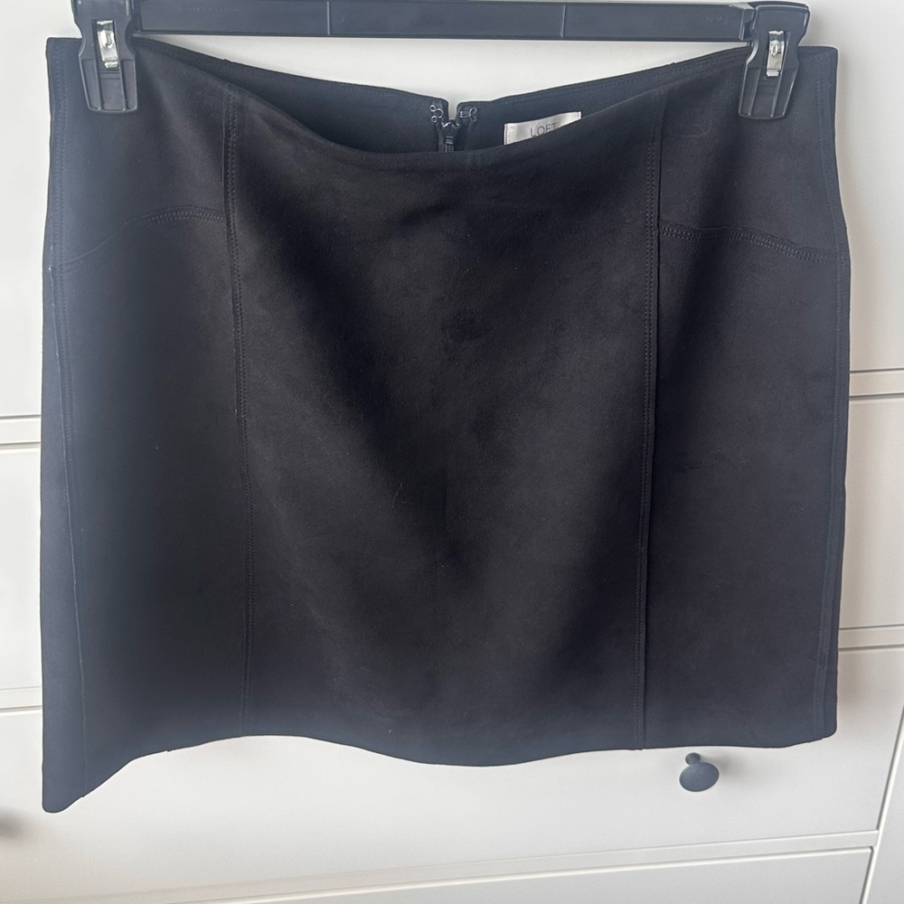 Loft Black Suede Skirt